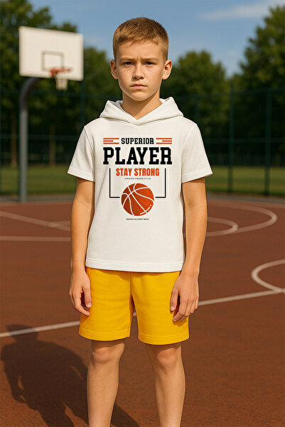 MYADA Преміум капюшон Superior Баскетболіст з принтом, 2-х комплект для дітей...