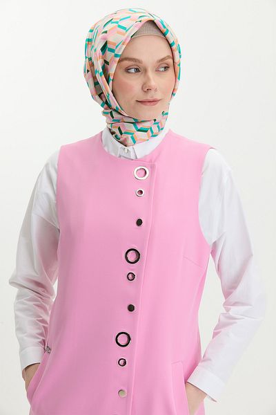 Setrms Eyelet Detailed Long Vest