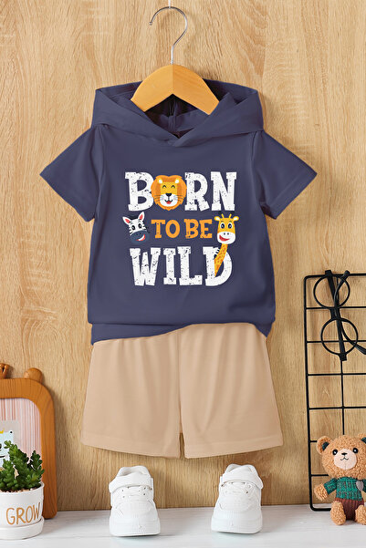 MYADA Nova sezonska kapuljača Born to be wild Štampano Dječji set od 2 dela 2...