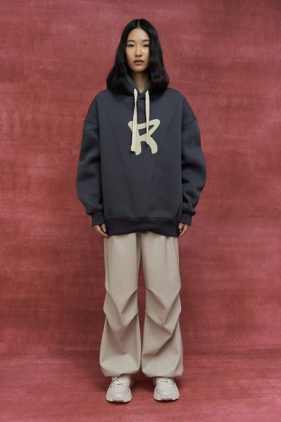 MAİ COLLECTİON Oversize mikina s kapucí Sawyer Anthracite