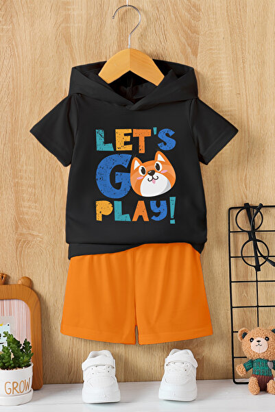 MYADA Novi sezonski hoodie Let's Play Fox Štampano 2-dijelni dečiji set 23322
