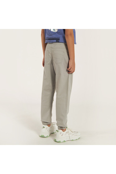Juniors Solid Pants with Drawstring Closure