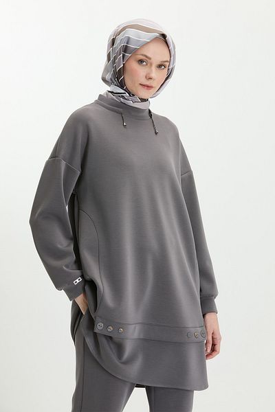 Setrms Scuba Tunic with Ornamental Buttons