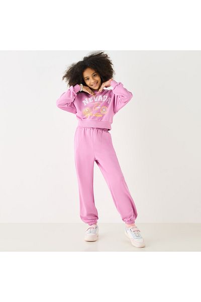 Juniors Solid Joggers with Pockets and Drawstring Closure
