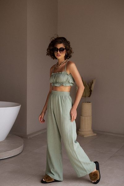 BOHEMAİ Harvey Çağla Muslin Crop Set