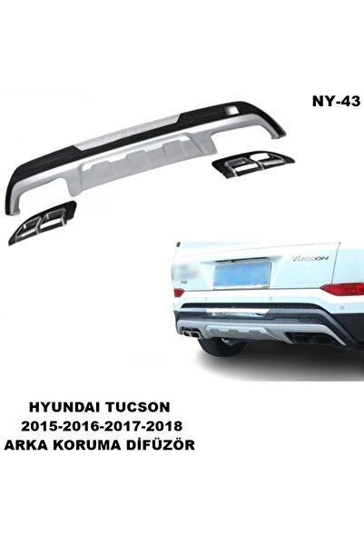 caraks Hyundai tucson arka tampon koruma difüzör tucson 2015-2016-2017-2018 u...