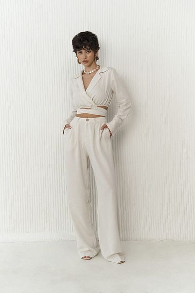 BOHEMAİ Bézs Crop Pants szett - Estila