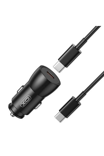 REDz Accessories Set adaptor auto XO-CC57 cu cablu Type-C, compatibil cu iPhone 15/16 și Android, PD25W, negru