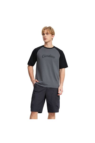 Giordano تي شيرت رجالي بطبعة مميزة