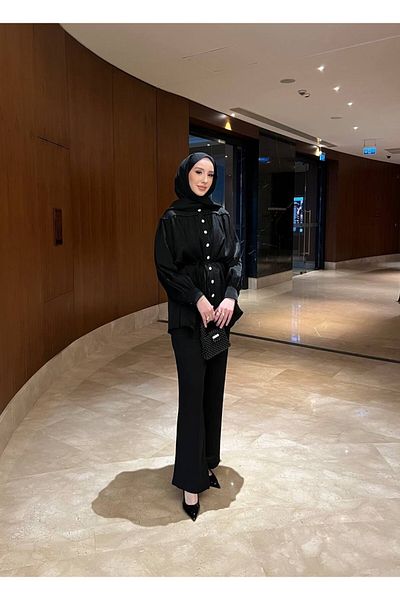 İnce Stil Tunic - Black - Slim