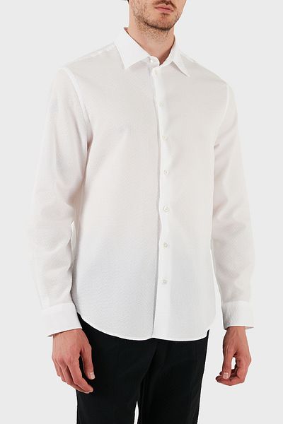 Emporio Armani Cotton Regular Fit Long Sleeve Shirt Men's Shirt