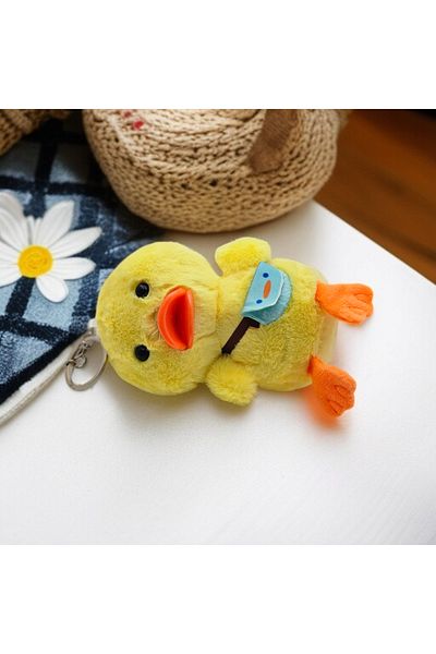 Meyra Accessories Duck Yellow Animal Plush Keychain Cute Good Quality Colorful Color Optional 1Pcs