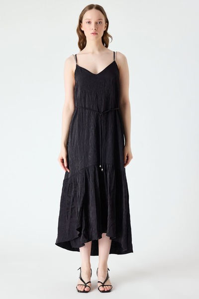 FEVER Kırışık yüzeyli askılı elbise