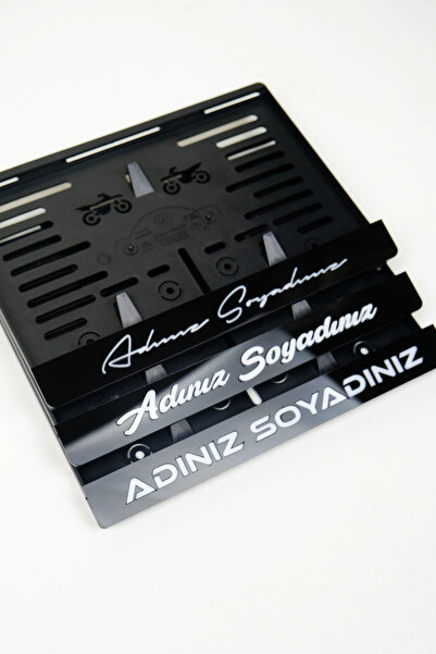 BnP LAZER İsme Özel Lazer Kesim Piano Black Pleksi Motor Plakalık