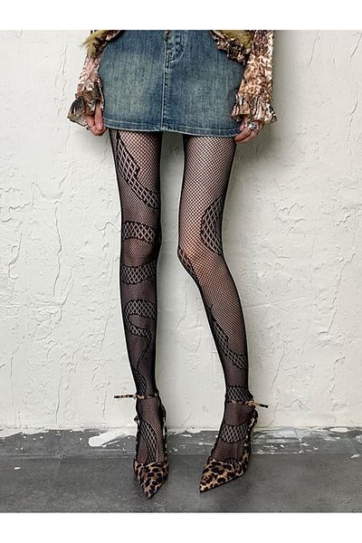 VEGAROKS Pantyhose Snake Yilan Patterned Women's Pantyhose
