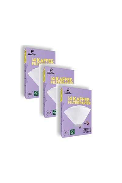 Tchibo Filter Coffee Paper Size 4 80 Pieces (paper Filter) X3 Pieces