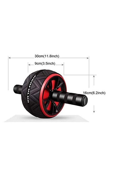YALLA HomeGym Heavy-Duty Ab Wheel Roller with Knee Pad | Sturdy Wheel for Core Workouts (Black)