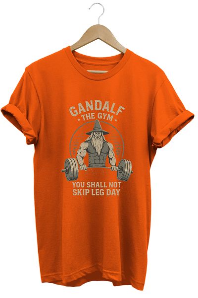 remonz Μπλουζάκι Gandalf Gym LOTR Regular Fit 100% βαμβακερό μαλακό μπλουζάκι με λαιμόκοψη