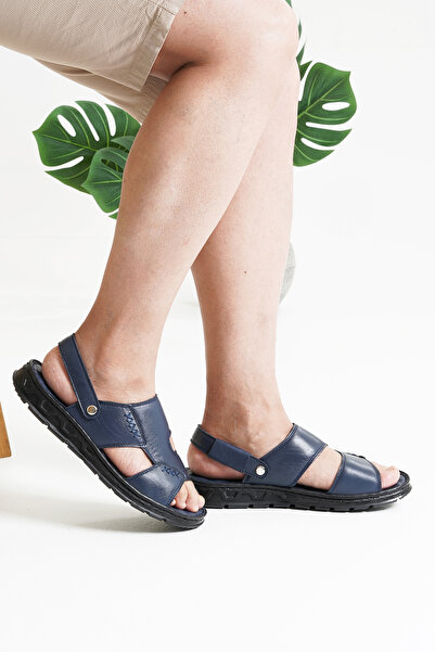 MİRATERLİK ORTOPEDİK TERLİK VE AYAKKABI Mira Men's Orthopedic Leather Sandals Are Suitable for Hajj and Umrah and Can Be Used as Slippers