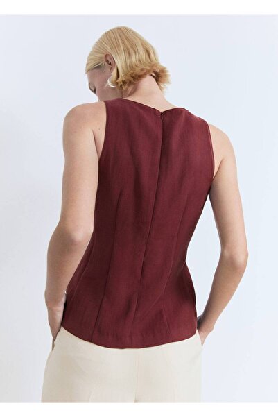 MANGO Woman Halter Yaka Evaze Bluz