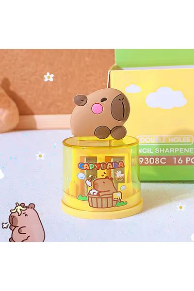 synshop Capybara Capybara Pencil Sharpener Pencil Opener with 2 Compartments