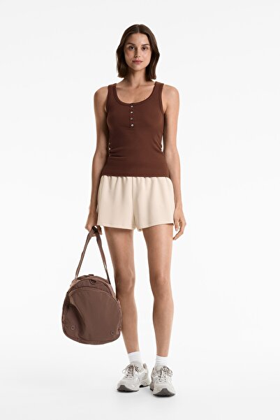 Oysho Pamuk ve modal içeren düğmeli kolsuz tişört