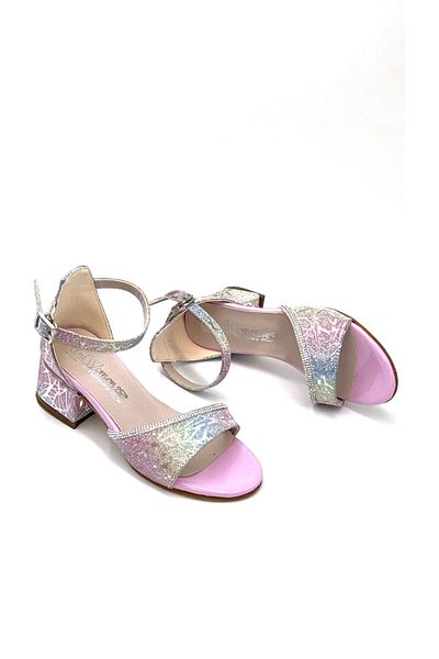 KİNDEP Kindep Mini Fata Copii Tocuri Pantofi Rochie de Seara MULTICOLORE