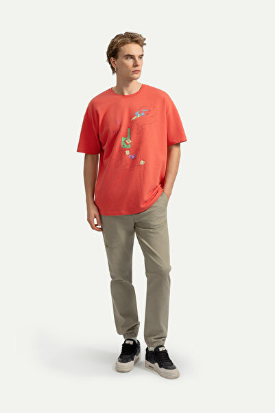 KAFT Unisex Oversize Design T-Shirt - Herl