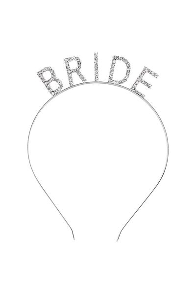 Skygo Silver Color Bachelorette Crystal Stone Bride's Crown Imported 16x10 cm