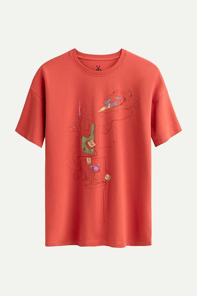 KAFT Unisex Oversize Design T-Shirt - Herl