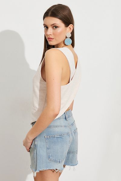 Cool & Sexy Γυναικείο Λινό Γιλέκο ELT1040