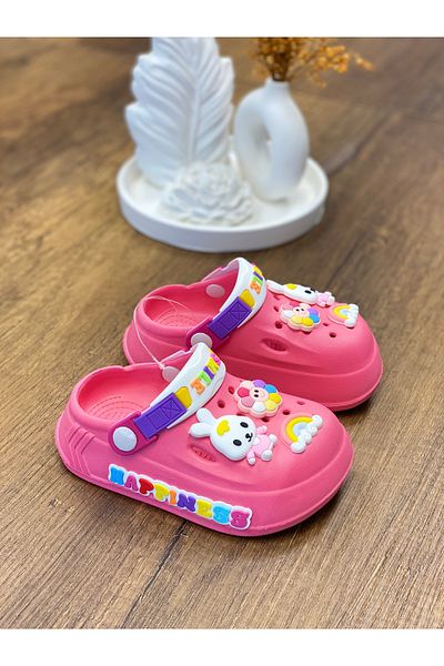 ÇOCUKÇA MODA Girl's Cute Figured Non-Slip Sole Sandals Slippers Sea Pool Garden Slippers, Baby Sandals