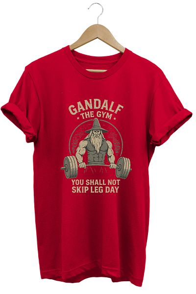 remonz Μπλουζάκι Gandalf Gym LOTR Regular Fit 100% βαμβακερό μαλακό μπλουζάκι με λαιμόκοψη