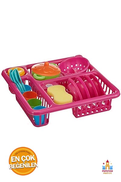 PapatyamPartiEvi Candy Desenli Bulaşıklık Seti - Renkli Tasarımıyla Mutfakta ...