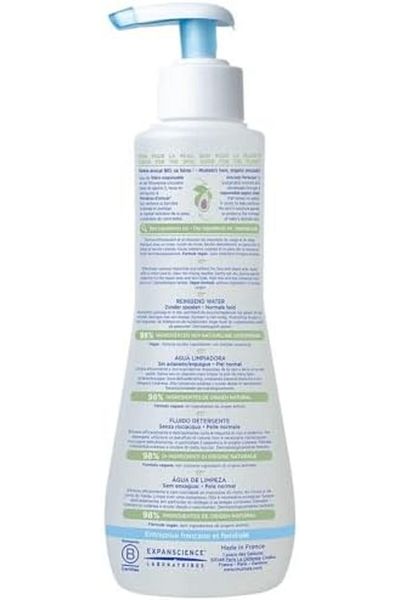 Mustela ماء تنظيف بدون شطف، قطعة واحدة