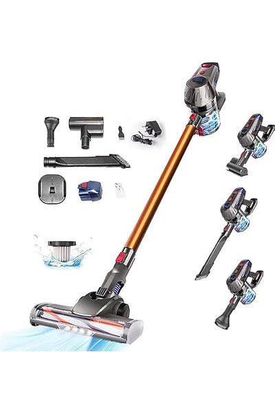 Gaintston 25kpa Cordless Vacuum, 150w Motor, 6-in-1, Led Lights, 45min Runtime, Pet & Carpet