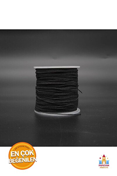 PapatyamPartiEvi حبل المظلة 100 متر بكرة سوار محبوك حبل مكرامية بسمك 0.8 مم ج...