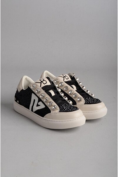 SEÇ KUNDURA SEÇ K252-0043 TAŞLI KADIN SPOR AYAKKABI SİYAH