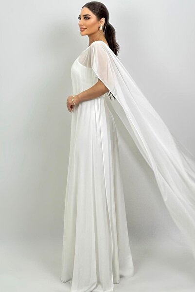 FEVER Pelerinli max elbise