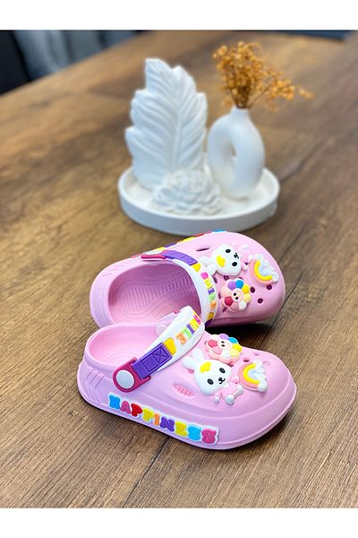 ÇOCUKÇA MODA Girl's Cute Figured Non-Slip Sole Sandals Slippers Sea Pool Garden Slippers, Baby Sandals