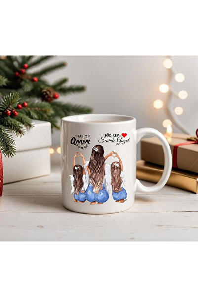 ALPŞAN TİCARET Anneye Hediye Kupa Canım Annem Yazılı Kupa Bardak Anne Kız Bey...