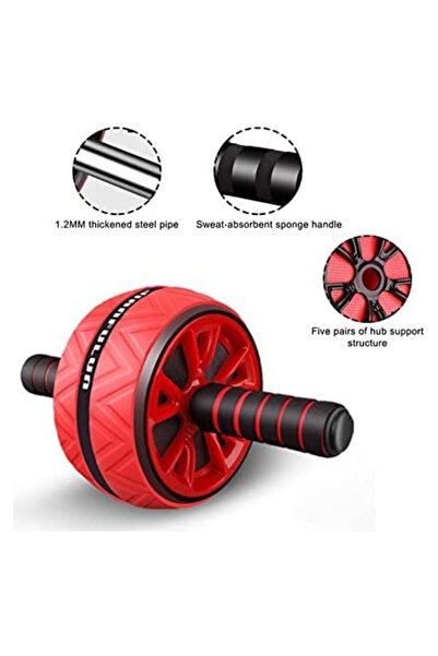 YALLA HomeGym Heavy-Duty Ab Wheel Roller with Knee Pad | Sturdy Wheel for Core Workouts (Black)