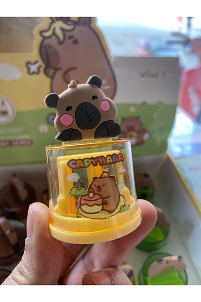 synshop Capybara Capybara Pencil Sharpener Pencil Opener with 2 Compartments