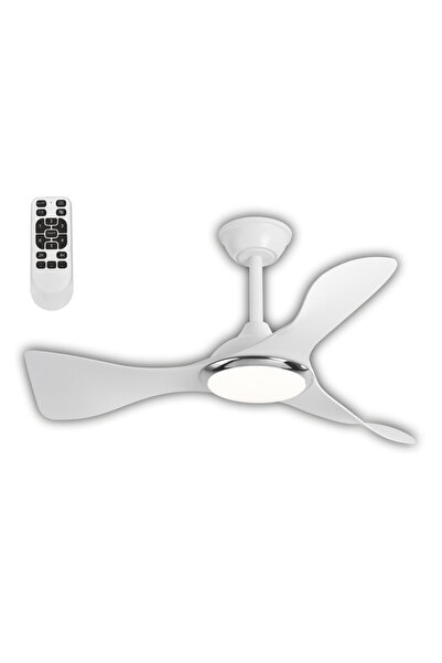 Cata CT-3000 Modern Tavan Vantilatörü Beyaz LED Işıklı ve Uzaktan Kumandalı LED Sessiz Motor Şık Tas