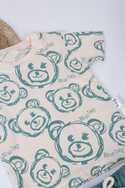 Murat Baby Boy's Bear Patterned Set - Shorts and Top Set