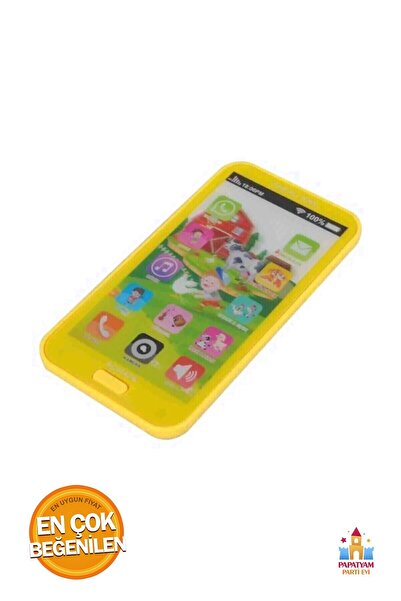 PapatyamPartiEvi Türkçe Akıllı Pilli Oyuncak Cep Telefonu - 12 Fonksiyonla Eğ...