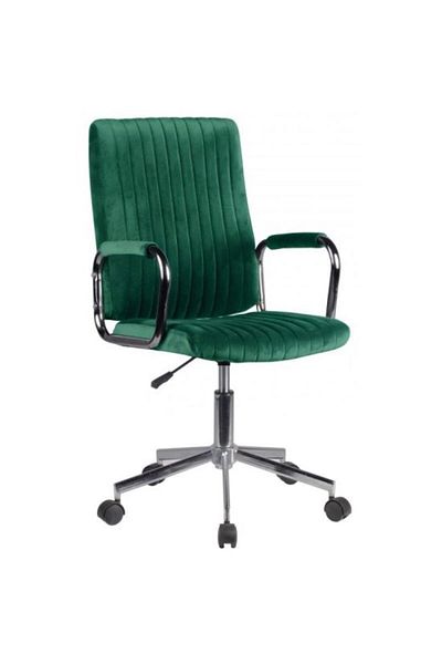 Avex Scaun rotativ, catifea, verde, max. 120 kg, 51x61x92/102 cm