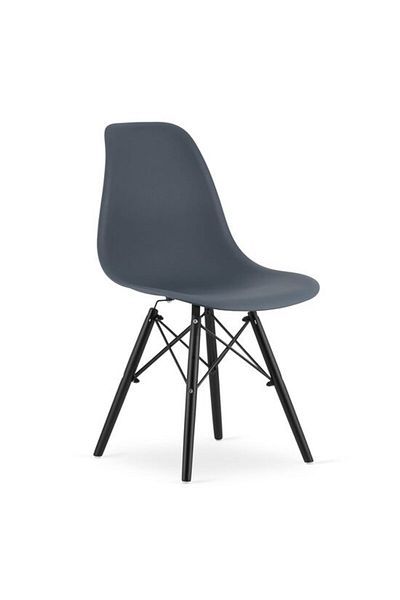 Avex Scandinavian style chair, Artool, Osaka, PP, wood, dark gray and black, 46x54x81 cm
