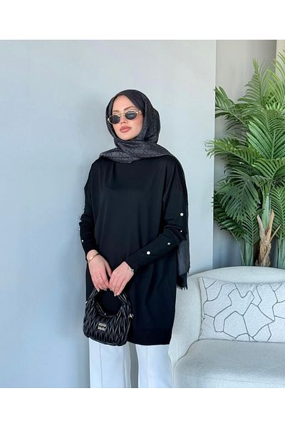Kağanbutik Modest Tunic - Black - Oversize