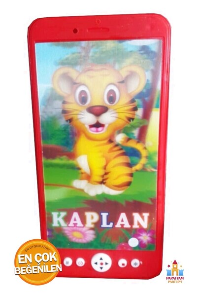 PapatyamPartiEvi Pilli Sesli Işıklı Kaplan Telefon - Türkçe Konuşan Eğlenceli...
